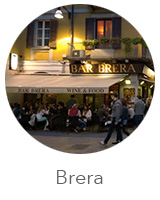 O bairro de Brera em Milão