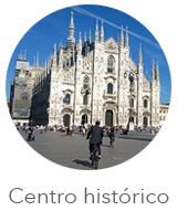 O centro histórico de Milão