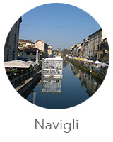 O bairro dos canais em Milão Navigli