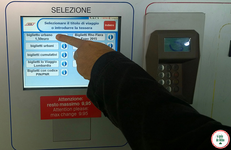 Passo a passo de como comprar o bilhete para o metrô em Milão